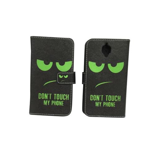 Handyh�lle Tasche f�r Handy OnePlus 3 / Three Dont Touch My Phone Gr�n