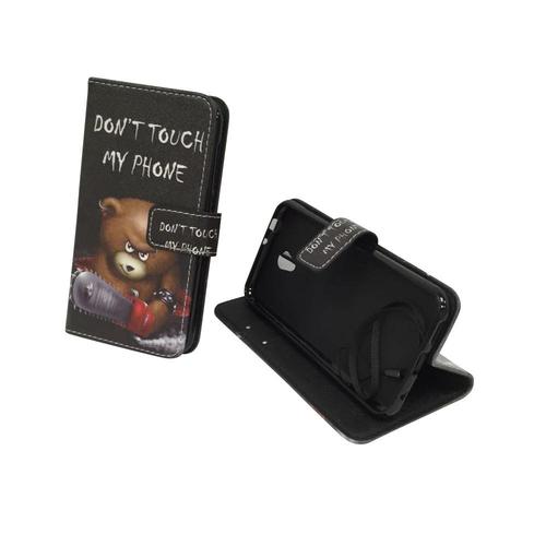 Handyh�lle Tasche f�r Handy Vodafone Smart Prime 7 Schriftzug B�r mit Kettens�ge