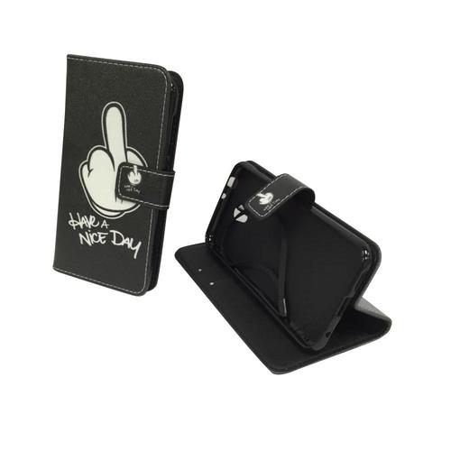 Handyh�lle Tasche f�r Handy Vodafone Smart Prime 7 Mittelfinger