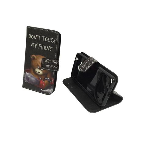 Handyh�lle Tasche f�r Handy Huawei Y3 II / 2 Schriftzug B�r mit Kettens�ge