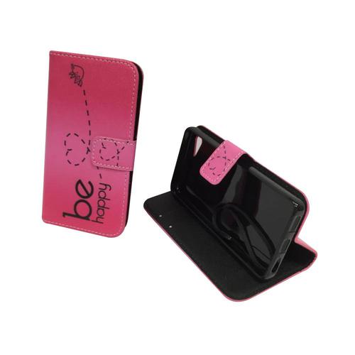 Handyh�lle Tasche f�r Handy Lenovo ZUK Z2 Be Happy Pink