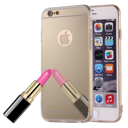 Apple iPhone 6 / 6s Handy H�lle Spiegel Mirror Soft-Case Schutz-Cover Gold