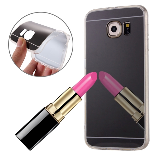 Samsung Galaxy S7 Edge Handy H�lle Spiegel Mirror Soft-Case Schutz-Cover Schwarz