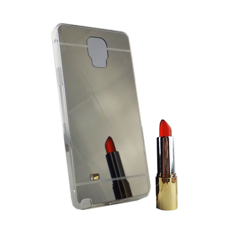 Samsung Galaxy Note 4 Handy H�lle Spiegel Mirror Soft-Case Schutz-Cover Schwarz