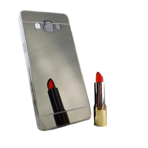 Samsung Galaxy A5 2015 Handy H�lle Spiegel Mirror Soft-Case Schutz-Cover Schwarz