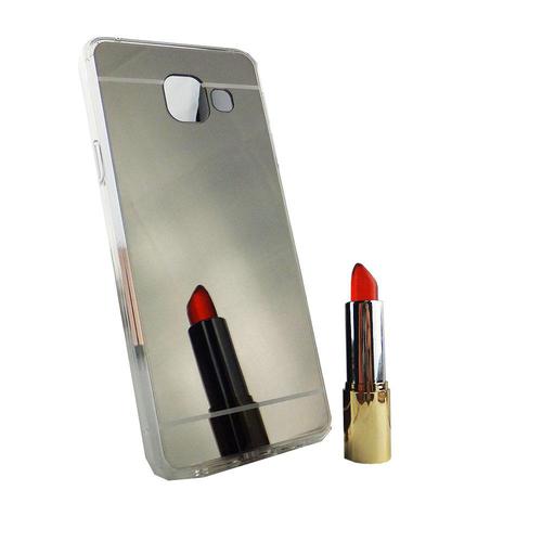 Samsung Galaxy A3 2016 Handy H�lle Spiegel Mirror Soft-Case Schutz-Cover Schwarz