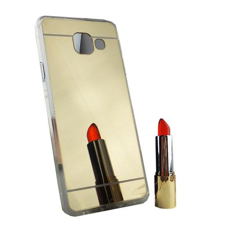 Samsung Galaxy A3 2016 Handy H�lle Spiegel Mirror Soft-Case Schutz-Cover Gold