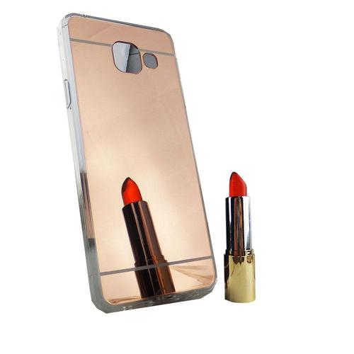 Samsung Galaxy A3 2016 Handy H�lle Spiegel Mirror Soft-Case Schutz-Cover Rose Gold