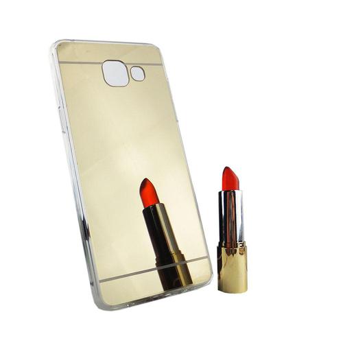 Samsung Galaxy A5 2016 Handy H�lle Spiegel Mirror Soft-Case Schutz-Cover Gold