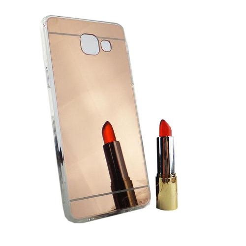 Samsung Galaxy A5 2016 Handy H�lle Spiegel Mirror Soft-Case Schutz-Cover Rose Gold