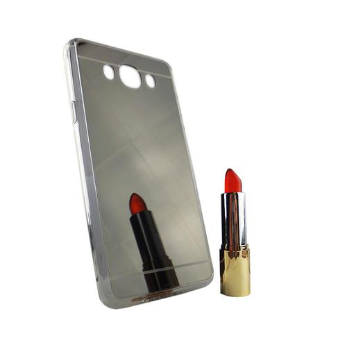 Samsung Galaxy J7 2016 Handy H�lle Spiegel Mirror Soft-Case Schutz-Cover Schwarz