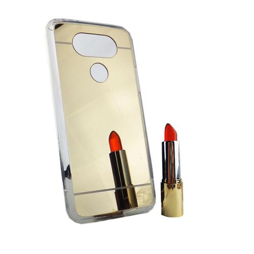 LG G5 Handy H�lle Spiegel Mirror Soft-Case Schutz-Cover Gold