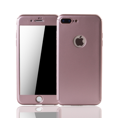 Handyh�lle Schutzh�lle f�r Apple iPhone 7 Plus Full Case Cover Displayschutz 360 Rosa