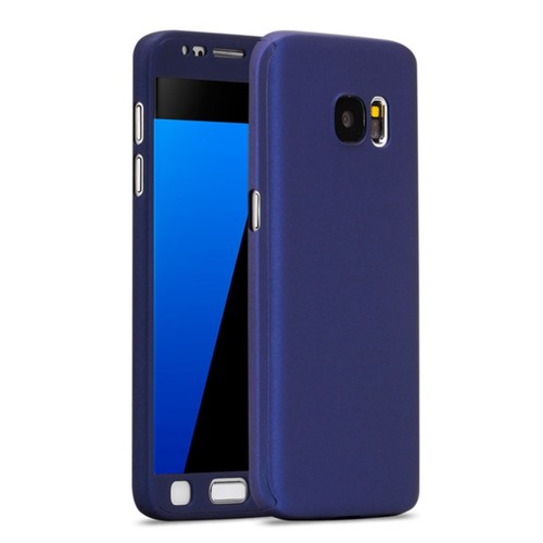 Handyh�lle Schutzh�lle f�r Samsung Galaxy S7 Edge Full Case Cover Displayschutz 360 Blau