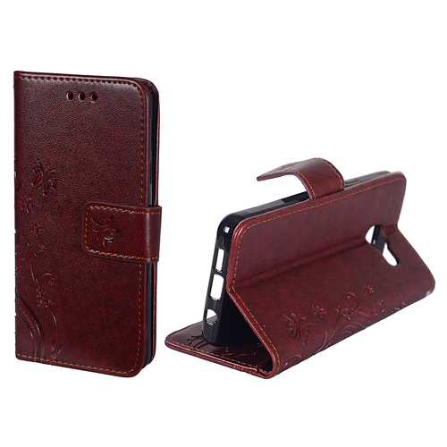 Schutz H�lle Blumen f�r Handy Samsung Galaxy A3 2016 Braun