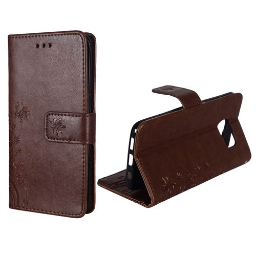 Schutz H�lle Blumen f�r Handy Samsung Galaxy S7 Edge Coffee