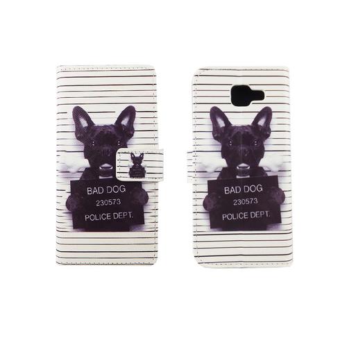 Handyh�lle Tasche f�r Handy Samsung Galaxy A5 2016 B�ser Hund Wei�