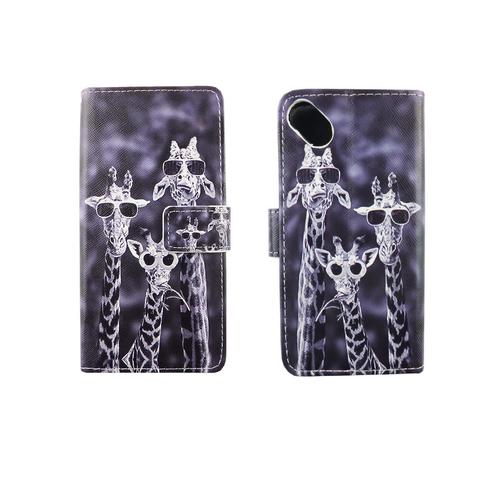 Handyh�lle Tasche f�r Handy Wiko Sunny Giraffen