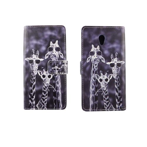 Handyh�lle Tasche f�r Handy ZTE Blade V7 3 Giraffen