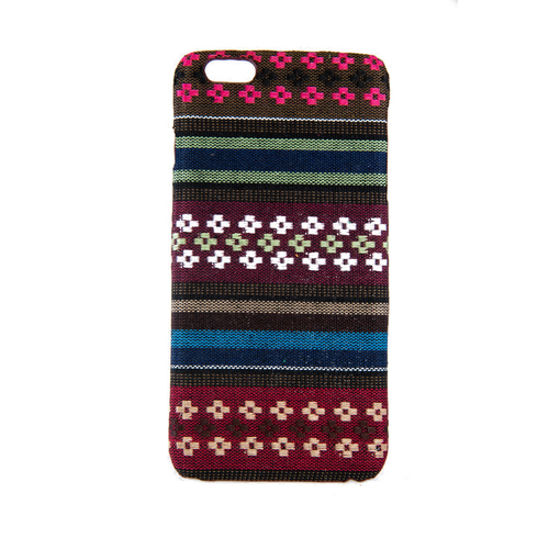 Handyh�lle aus Stoff-Case f�r Apple iPhone 6 / 6s Plus Cover Etuis Bumper Braun