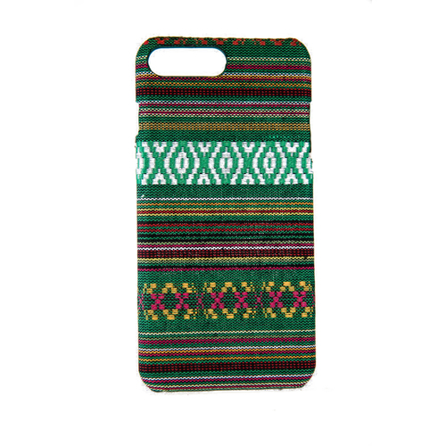 Handyh�lle aus Stoff-Case f�r Apple iPhone 7 Plus Cover Etuis Bumper Schale Gr�n