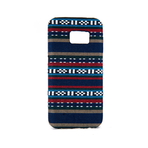 Handyh�lle aus Stoff-Case f�r Samsung Galaxy S6 Cover Etuis Bumper Schale Blau