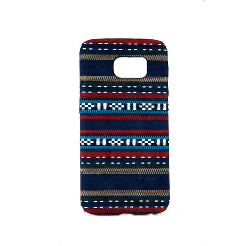 Handyh�lle aus Stoff-Case f�r Samsung Galaxy S7 Cover Etuis Bumper Schale Blau