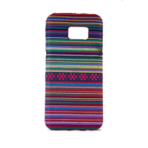 Handyh�lle aus Stoff-Case f�r Samsung Galaxy S7 Edge Cover Etuis Bumper Violett