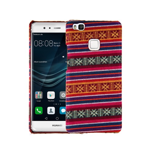 Handyh�lle aus Stoff-Case f�r Huawei P9 Lite Cover Etuis Bumper Schale Pink