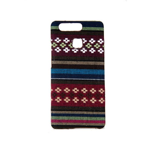 Handyh�lle aus Stoff-Case f�r Huawei P9 Cover Etuis Bumper Hard Schale Braun