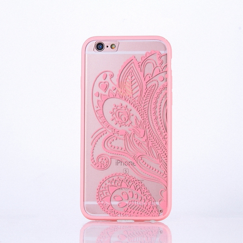 Handy H�lle Mandala f�r Apple iPhone 7 Design Case Schutzh�lle Motiv Bl�te Cover Tasche Bumper Rosa
