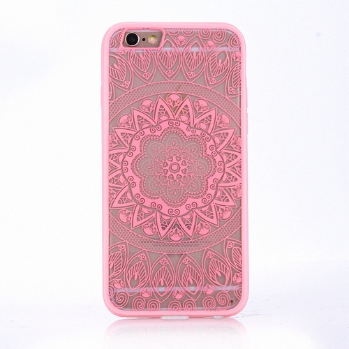 Handy H�lle Mandala f�r Apple iPhone 7 Plus Design Case Schutzh�lle Motiv Kreis Cover Tasche Bumper Rosa