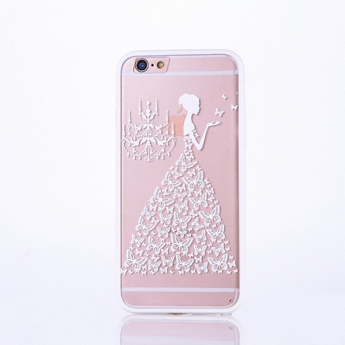 Handy H�lle Mandala f�r Samsung Galaxy S6 Edge Design Case Schutzh�lle Motiv Schmetterling Frau Cover Tasche Bumper Wei�