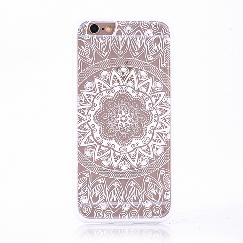 Handy H�lle Mandala f�r Huawei P9 Design Case Schutzh�lle Motiv Kreis Cover Tasche Bumper Wei�