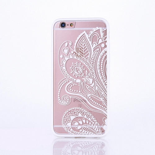 Handy H�lle Mandala f�r Huawei P9 Lite Design Case Schutzh�lle Motiv Bl�te Cover Tasche Bumper Wei�