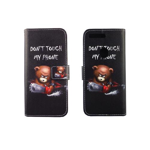 Handyh�lle Tasche f�r Handy Google Pixel Schriftzug B�r mit Kettens�ge