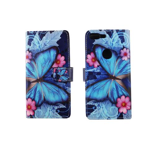 Handyh�lle Tasche f�r Handy Google Pixel XL Blauer Schmetterling