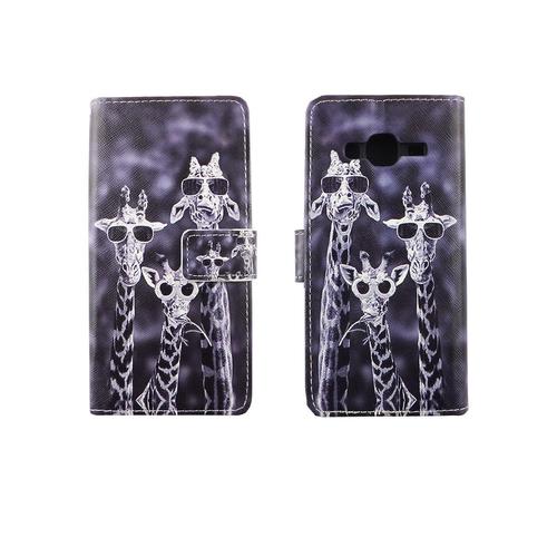 Handyh�lle Tasche f�r Handy Samsung Galaxy J3 3 Giraffen