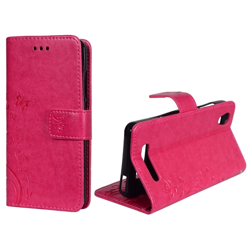 Schutz H�lle Blumen f�r Handy ZTE Blade A452 Pink