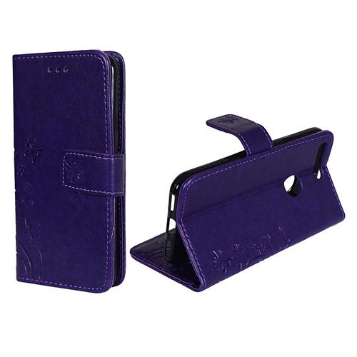 Schutz H�lle Blumen f�r Handy Google Pixel Violett