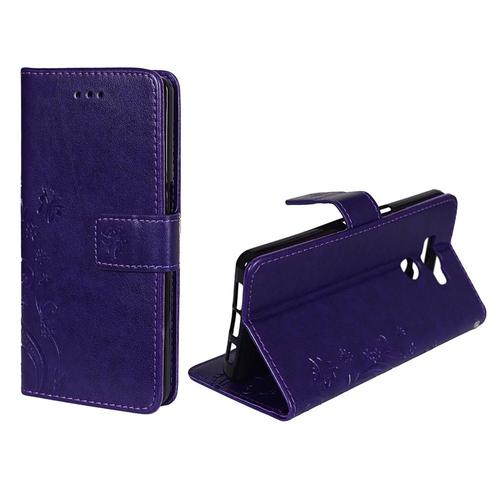 Schutz H�lle Blumen f�r Handy Elephone P9000 Violett