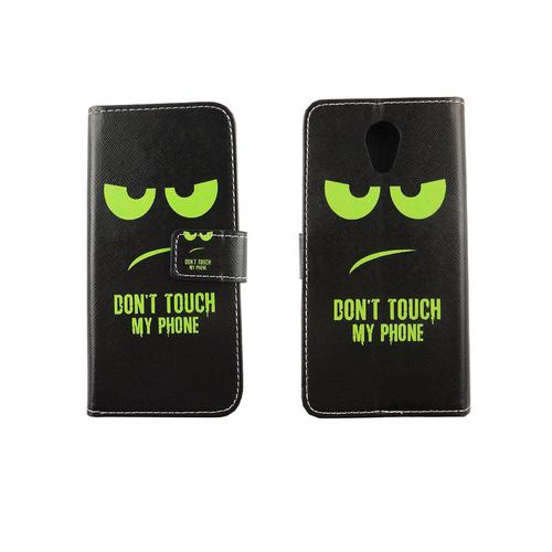 Handyh�lle Tasche f�r Handy Wiko Robby Dont Touch My Phone Gr�n