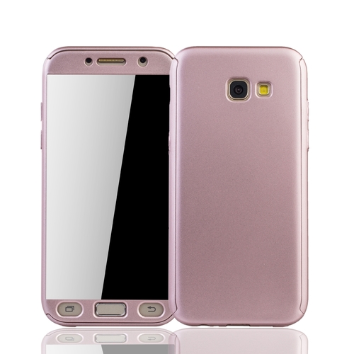 Handyh�lle Schutzh�lle f�r Samsung Galaxy A3 (2017) Full Case Cover Displayschutz 360 Rosa