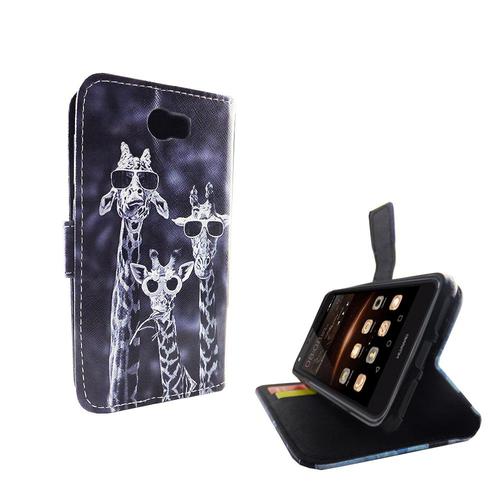 Handyh�lle Tasche f�r Handy Huawei Y5 II / 2 3 Giraffen