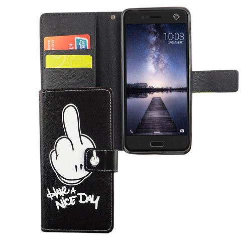 Handyh�lle Tasche f�r Handy ZTE Blade V8 Have A Nice Day Schwarz