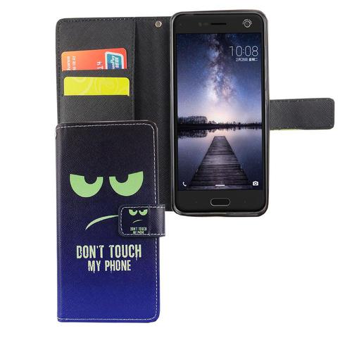 Handyh�lle Tasche f�r Handy ZTE Blade V8 Dont Touch My Phone Blau / Gr�n