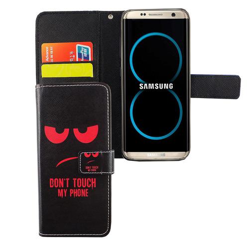 Handyh�lle Tasche f�r Handy Samsung Galaxy S8 Dont Touch My Phone Rot