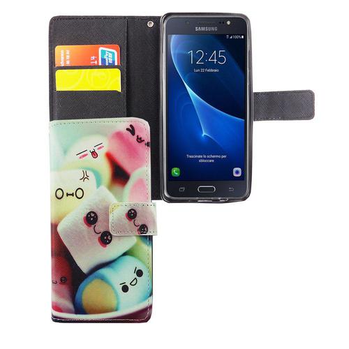 Handyh�lle Tasche f�r Handy Samsung Galaxy J5 Prime Schriftzug Marshmallows