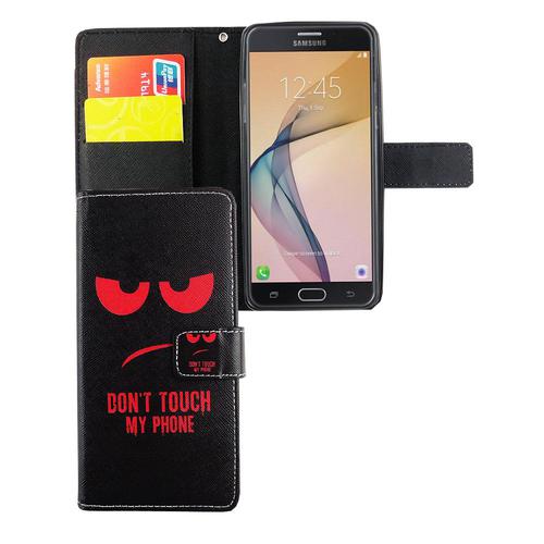 Handyh�lle Tasche f�r Handy Samsung Galaxy J5 Prime Dont Touch My Phone Rot