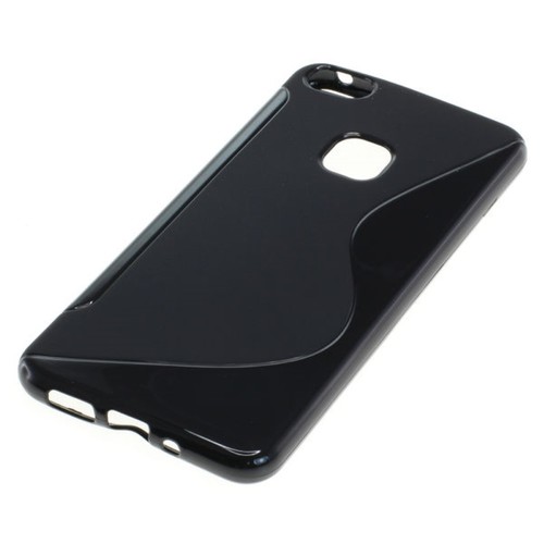 Handy H�lle TPU S-Line Schutz Case Bumper Schale f�r Huawei P10 Lite Schwarz
